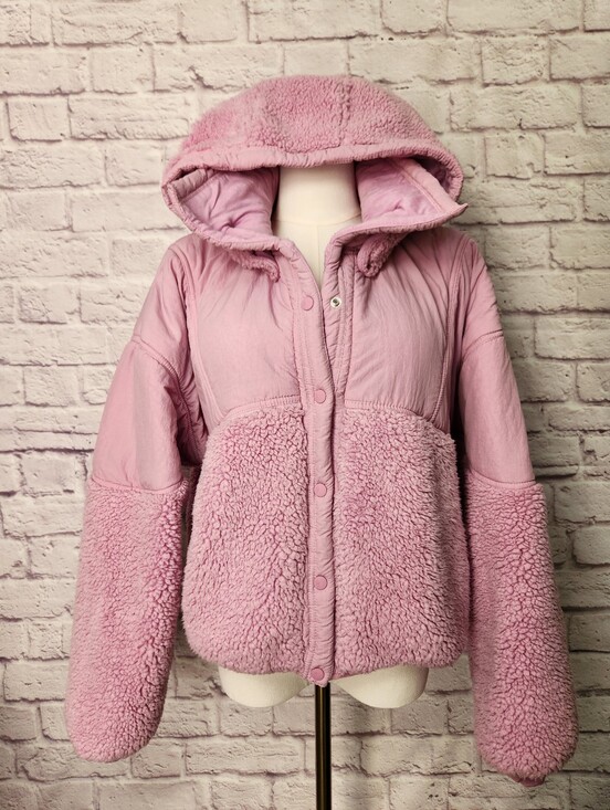 FP Movement by Free People Jackets & Blazers - Free People Adventure Awaits Sherpa Fleece Hooded Jacket Sz Small Euphoric Lilac